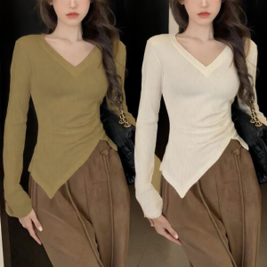 Lieoyuarn | Áo Thun Dài Tay Phong Cách Slender Fit