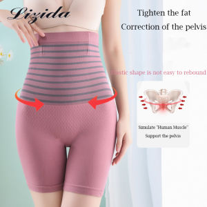 Lizida Powerful High Waist Tummy Control Underwear Ladies Postpartum Fat Burning Small Belly Corset Waist Tummy Lift Hip Shaping Boxer Tummy Control Pants