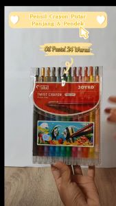 Pensil Krayon Putar Panjang Titi [TI-CP-24T/24 pcs] / Alat Tulis Gambar Oil Pastels Crayon Long 24 Warna