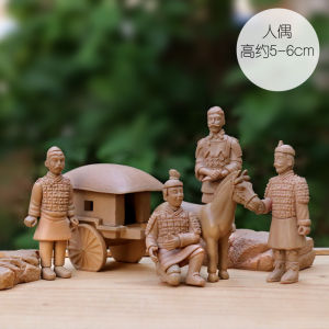 Qin Shihuang Terracotta Warriors Souvenir Desktop Decoration Qin Warriors Hand-Made Archaeological Cultural and Creative Soldier Model Plastic Crafts