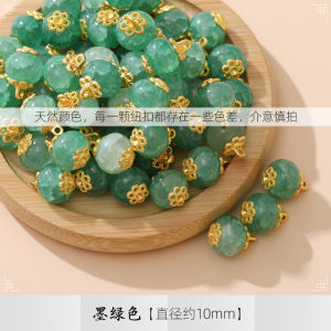 Nút Thủy Tinh Vàng Thủ Công Phong Cách Cổ Điển Nút Băng Tan Nút Quần Áo Phụ Kiện Trang Trí Cho Phụ Nữ Nút Thắt Tóc