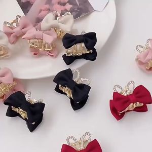 Cute Rabbit Ears Bow Ribbon Metal Hair Clip
