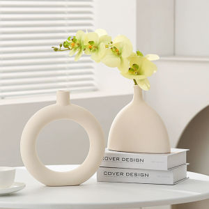 M.G.【Ready in Stock】 White Nordic Style Plastic Vase Modern Flower Vase Wedding Table DIY Home Decor