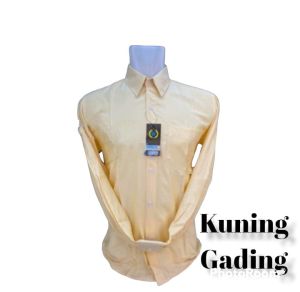 wendya.T Kemeja Pria Formal Warna Kuning Gading✓Kemeja Pria Polos Lengan Panjang