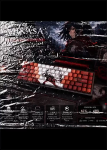 FANTASY Mikasa Ackerman 74 Key PBT Keycap Set Anime Mechanical Keyboard Keycaps Cherry Profile Gaming Custom Replacement Keycaps for 61 68 Keyboards