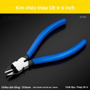 Kìm Điện Tử Đa Năng 5/6 Inch Cắt Cạnh Mạ Chrome Vanadium Dùng Cắt Dây Cáp Làm Đồ Trang Sức Sửa Chữa Dụng Cụ Cầm Tay