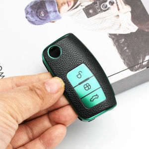 TPU Leather For Ford Fiesta Focus 2 Ecosport Kuga Escape Falcon B-Max C-Max Eco Sport Galaxy Car Key Case Cover Shell Fob Holder