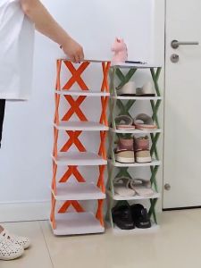 9 Layer Multilayer Foldable Shoe Rack Organizer Simple Storage Rack for Bedroom Organizer Folding Multi-tier Shoe Rack