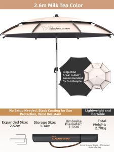 YUZHIYUAN | Portable Sunscreen Umbrella For Outdoor Camping Beach Fishing
