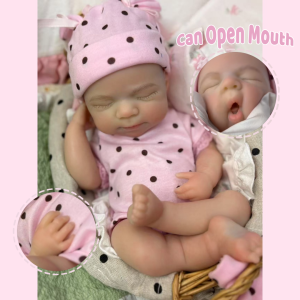 1PC/2 Clothes 33CM Open Mouth Pascale Soft Silicone Bebe Reborn Girl Doll 3D Painted Skin Cute Outfits Lifelike Newborn Dolls