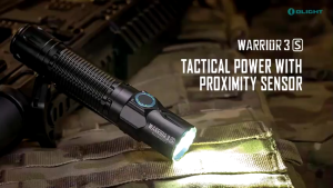 Olight Warrior 3S Tactical Flashlight with Proximity Sensor Rechargeable Camping Hiking Torchlight Torch Flash