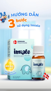 Men vi sinh Imiale bổ sung lợi khuẩn gắn đích giúp hệ tiêu hóa bé khỏe mạnh | Nhập khẩu chính hãng Đan Mạch