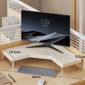 Desktop Monitor Display Stand with Storage Shelves