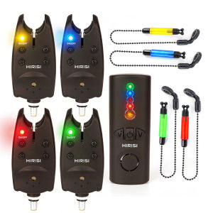 Bộ Báo Cá Cắn Câu LED Hirisi SR-4 Có Thể Điều Chỉnh Độ Nhạy Dành Cho Câu Cá Đêm