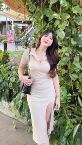 🌈SpinnyHouse🌈แม๊กซี่เดรส ผ้าเปลือกไม้ สาวอวบใส่ได้ 💖 ทรงคือดีม้าก ใส่แล้วดูแพงน้า คอปกโปโล รุ่น เดรสอารยา B-007-1-A