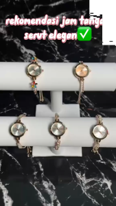 MGJ220 Jam Tangan Wanita Serut Mewah Elegant Gelang Serut Adjustable Bracelet Quartz Analog