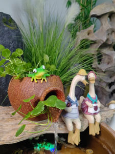 Chinese Style Resin Ceramic Fish Tank Outdoor Courtyard Decorative Ornament Ancient Method Fish Breeding Water Feature Landscape