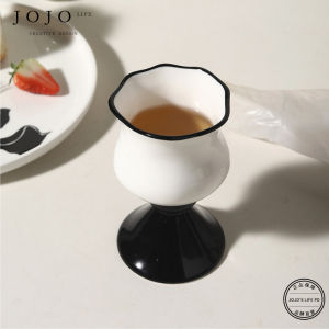 Jojos L. PD. Retro Ceramic Highball Glass French Ins Style Cocktail Cup Niche Product Layer Peak European Style Tea Set