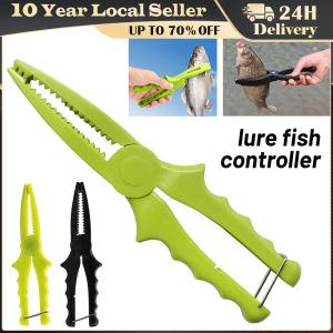 Fishing GrabberFloating Fishing Grabber Ergonomic Handle Fish Gripper Catcher Lightweight Plastic Fishing Clamp Lockable Fishing Accessories