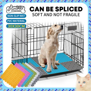 Pet Dog Cat Pad Mesh Mat PVC Bathroom Non-slip Mats Pad Multifunctional Splicing Plastic Mat