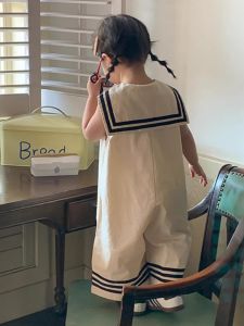 Quần Dài Liền Thân Không Tay Phong Cách Biển Cho Bé Gái Mùa Hè Mới Rộng Rãi Thời Trang Trẻ Em Quần Dài Tagkita Phong Cách Hàn Quốc