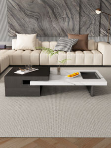 Modern Minimalist Italian Style Rock Board Coffee Table for Living Room Home Use Large Flat Layer 2025 New Model Rectangular Shape