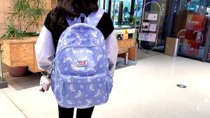 (B748) 46cm Kuromi Bag Sanrio Beg Kuromi School Beg Sekolah Cinnamoroll School Bag My Melody Bag Cute Backpack Student
