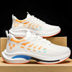 Mens Running Shoes Breathable Mesh Ultra-light Shock-absorption Professional Sports Sneakers for High School Junior High Students