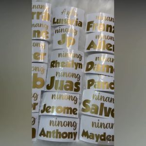 Customized Souvenir Sticker 3x2inches  | Ninong/Ninang Name Sticker for Wedding Baptismal Birthday Etc. Ninong Stickers Name Tag Ribbons - Lazada