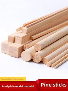 Handmade DIY round Wood Stick Real Wood Pine Model Sand Table Plaything Multicolor Hauni Other Tool Material Accessories