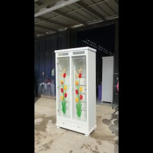 Lemari Pajangan Kaca / Lemari Hijab dan Tas / Kabinet 2 Pintu Warna