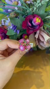 💥 แหวนทับทิมดอกไม้ ทับทิมแท้ทับทิมสีชมพู พลอยเสริมราศี อัญมณีมงคล เครื่องประดับของแท้เสริมดวง สินค้ามีใบรับประกันดูแลตลอดการใช้งาน AUFU STORE