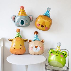 New Cartoon Animal Shaped Aluminum Foil Balloons Floating in the Air Non Toxic Odorless Birthday Party Decoration Photo Props
