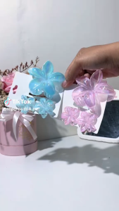 Jepit Rambut 3in1 Korean Bunga Kamboja Bali Flower Hair Clip Style Aesthetic