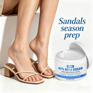 42% Urea Cream + 2% Salicylic Acid Foot Hand Cream for Dry Cracked Skin Exfoliating Callus Remover Moisturizer Pedicure At Home