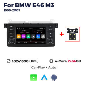 MEKEDE Android 15 64G For BMW 3 Series E46 M3 318/320/325/330/335 1998 - 2005 CarPlay Car Radio GPS Multimedia Stereo Head Unit