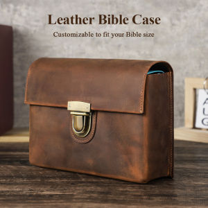 CONTACTS FAMILY Genuine Leather Bible Cover Sturdy and Affordable Bible Book Cover Case