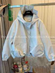 เสื้อแจ็คเก็ตทรงหลวมสไตล์เกาหลีสำหรับผู้หญิง ทรงเข้ารูป แขนยาว ปกโปโล กระเป๋า ช่วงฤดูใบไม้ผลิและฤดูใบไม้ร่วง