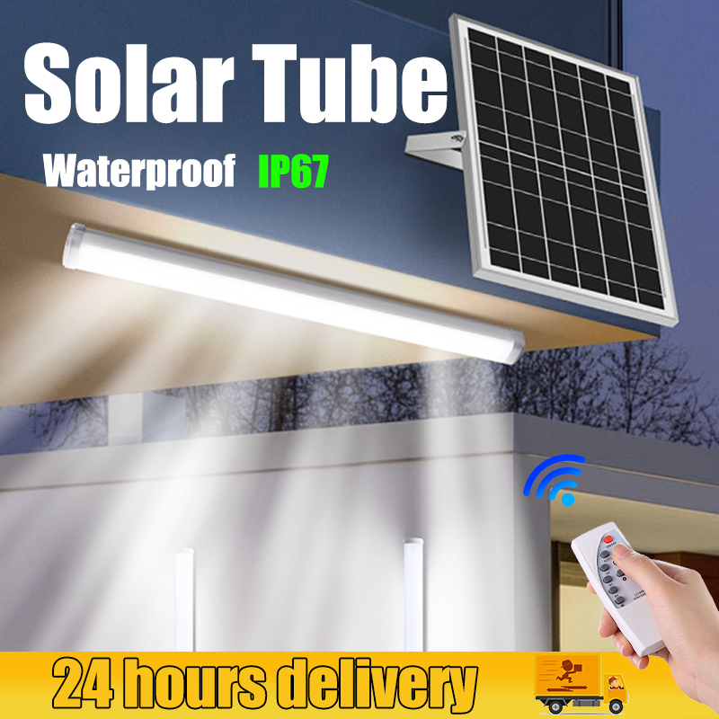 BUY 1 TAKE 1 Solar light Tube 80000W solar light Indoor Light solar light Outdoor Waterproof LED lamp household induction advertising light Solar light with remote