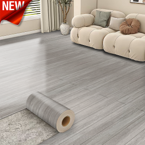 Self Adhesive Wood Grain Floor Film Waterproof Anti Abrasion Non Slip Removable Vinyl Flooring for Indoor Household Layout