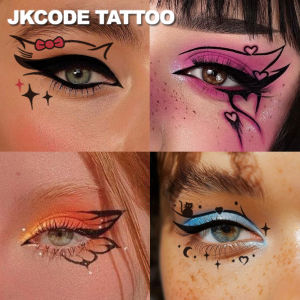 ปาร์ตี้รอมฎอน-สติ๊กเกอร์รอยสักอายแชโดว์-4 ชุดอายแชโดว์ Y2K&Ins สติกเกอร์สไตล์-ใบไม้สีสันสดใส มินิดอกไม้ & รูปหัวใจ Moon Star รูปแบบ อายไลเนอร์ตกแต่งสติกเกอร์อายแชโดว์-เครื่องมือแต่งหน้างานแต่งงานแต่งงาน DIY