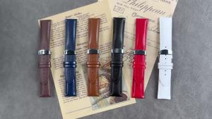 Genuine Leather Watch Band 12/14/16/18/19/20/21/22mm Watch Straps for DW Butterfly Buckle Men and Women Business with Wooden Box