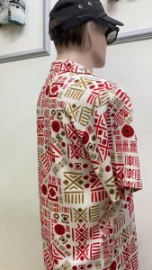 Kemeja Pria/Wanita Rayon Motif Etnik Batik Modern - Baju Batik Lengan Pendek - Andy Collection