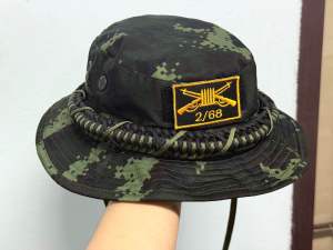 หมวกปีกถักเชือก ทหารราบ2/68ลายพรางทบรุ่นใหม่ อาร์มเหล่า หมวกกันแดด