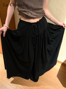 La Chapelle | Summer Korean Style High Waist Slimming Wide Leg Skirt Trousers