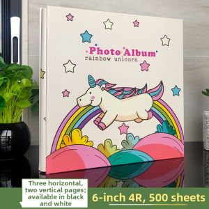 Large Capacity 6-Inch Photo Album 500 Pages Insert Type for Selfies Family Memories Baby Growth Memorial Photo Album