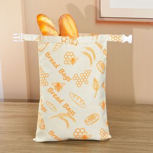 LMETJMA | LMETJMA Reusable Beeswax Bread Bags Linen Cotton Sourdough Bread Storage Bags Airtight Freshness Keeper for Homemade Bread