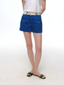 SHEITAOZI | High Waist Multi-Pocket Cotton Shorts
