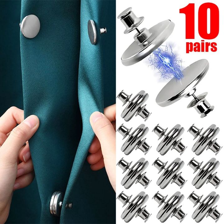 10 cặp Rèm khóa nam châm có thể tháo rời Nút từ tính Rèm sửa chữa kẹp ...