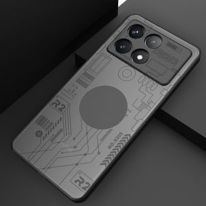 Redmi K70 Magnetic Absorption Silicone Phone Case Full Cover Shockproof Simple Design Male Style Protective Shell for Redmi K70 pro